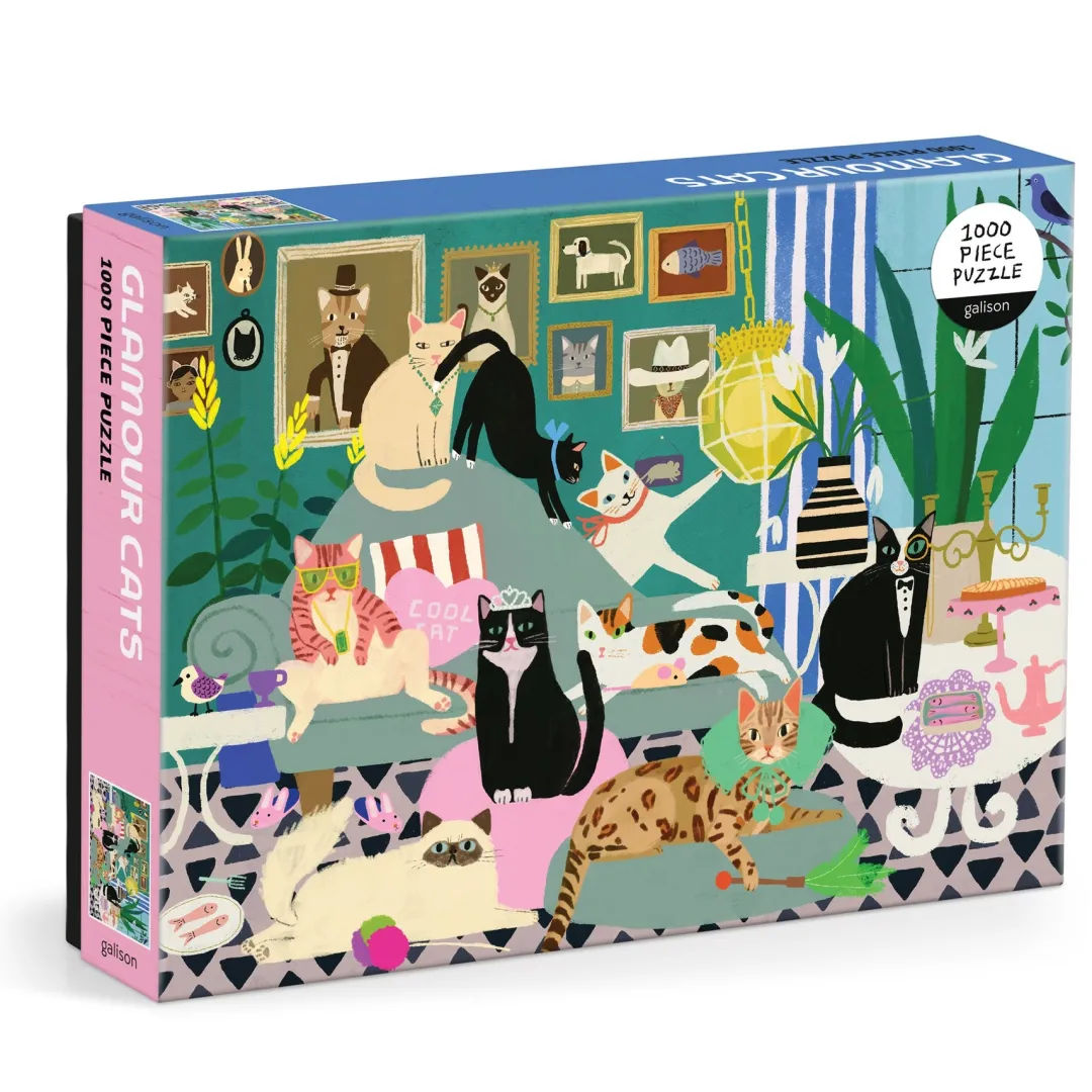 Galison Glamour Cats 1000 Piece Puzzle