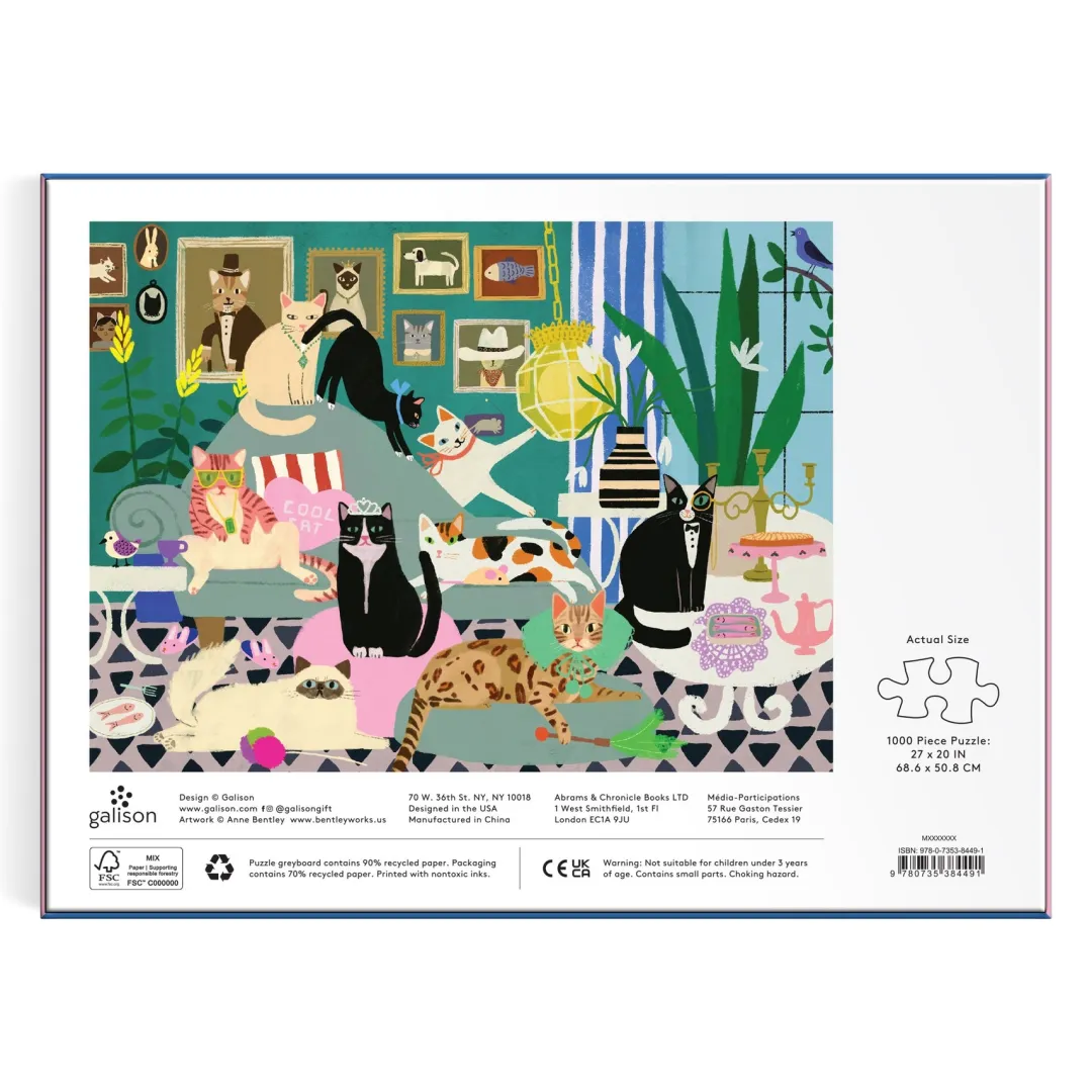 Galison Glamour Cats 1000 Piece Puzzle