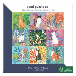 Galison Good Puzzle Co. Cats and Flowers 500pc Puzzle