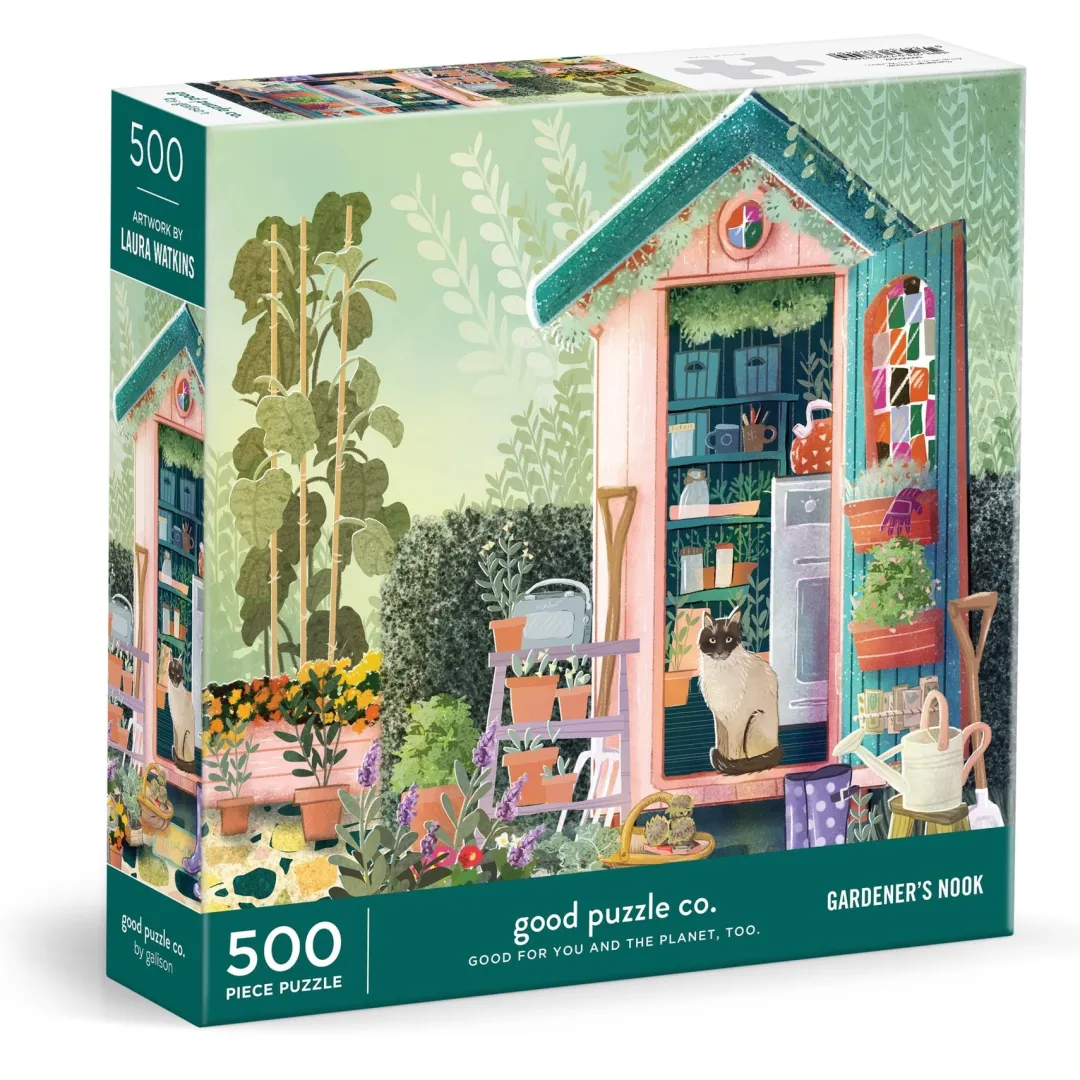 Galison Good Puzzle Co. Gardener's Nook 500pc Puzzle