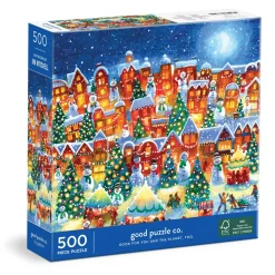 Galison Good Puzzle Co. Little Town Lights 500pc Puzzle