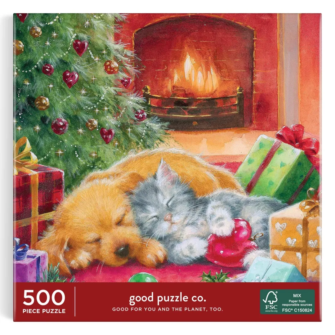 Galison Good Puzzle Co. Warm by the Fireplace 500pc Puzzle