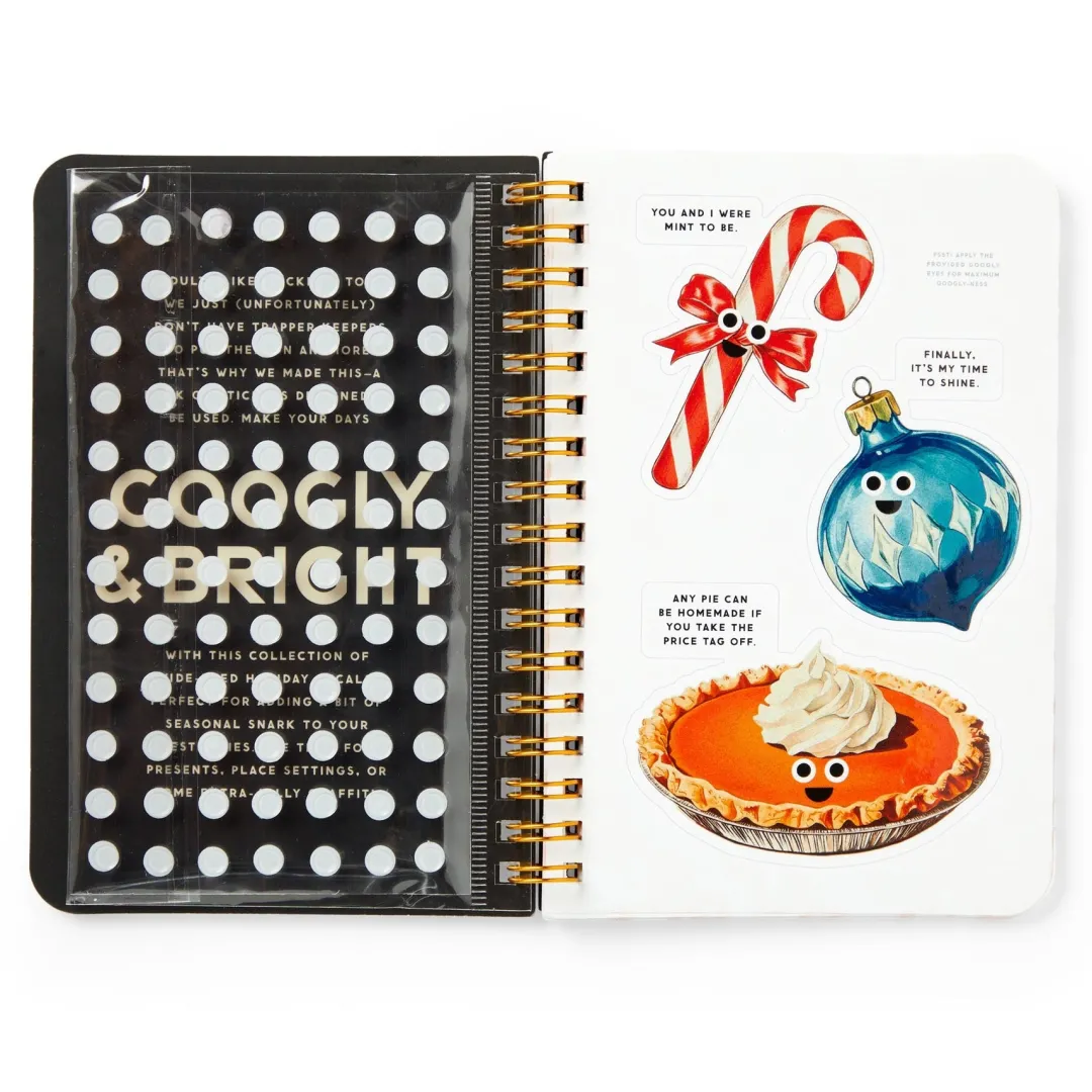 Galison Googly & Bright Holiday Sticker Book