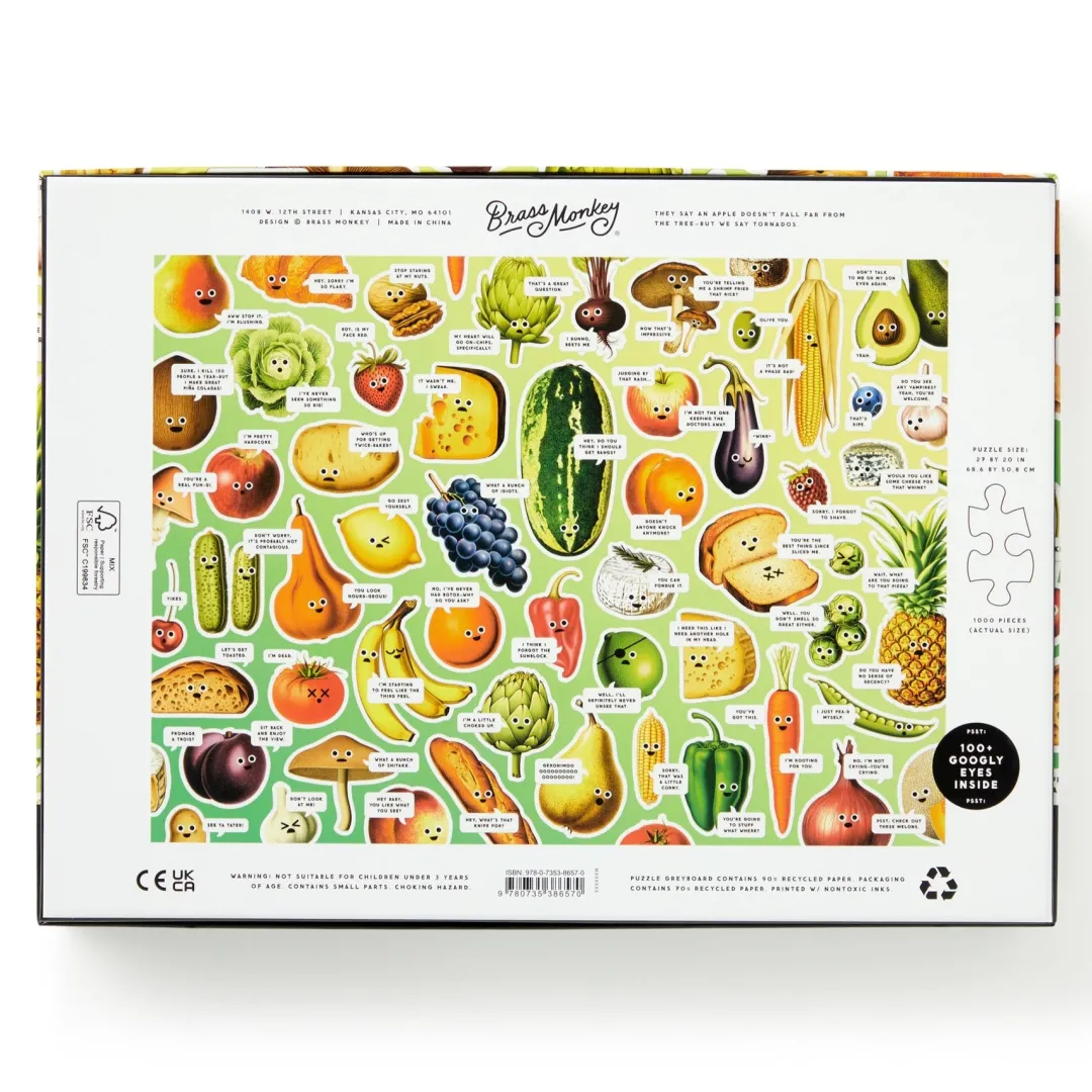 Galison Googly Food 1000 Piece Puzzle