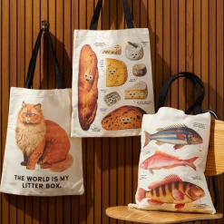 Galison Googly Food Canvas Tote