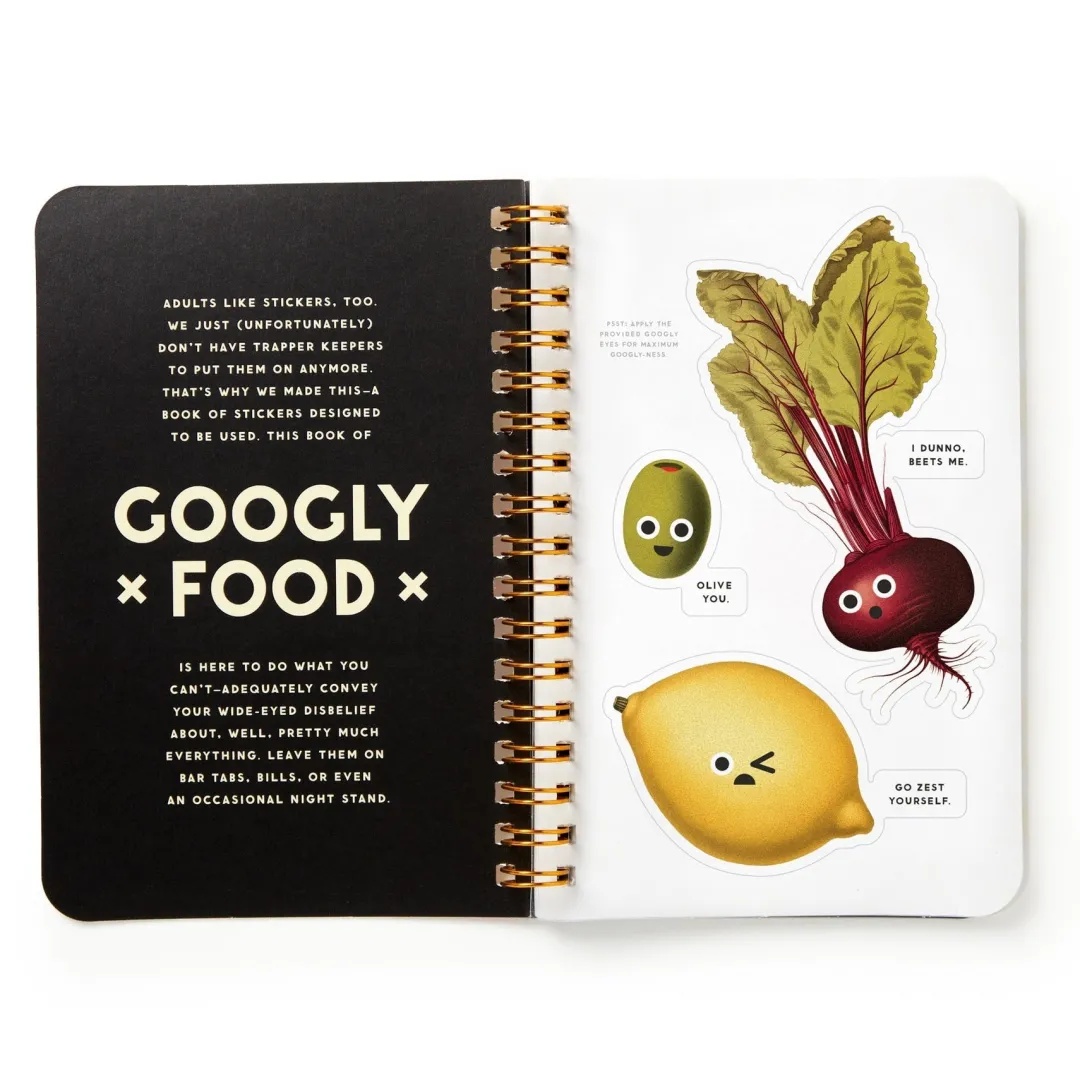 Galison Googly Food Sticker Book