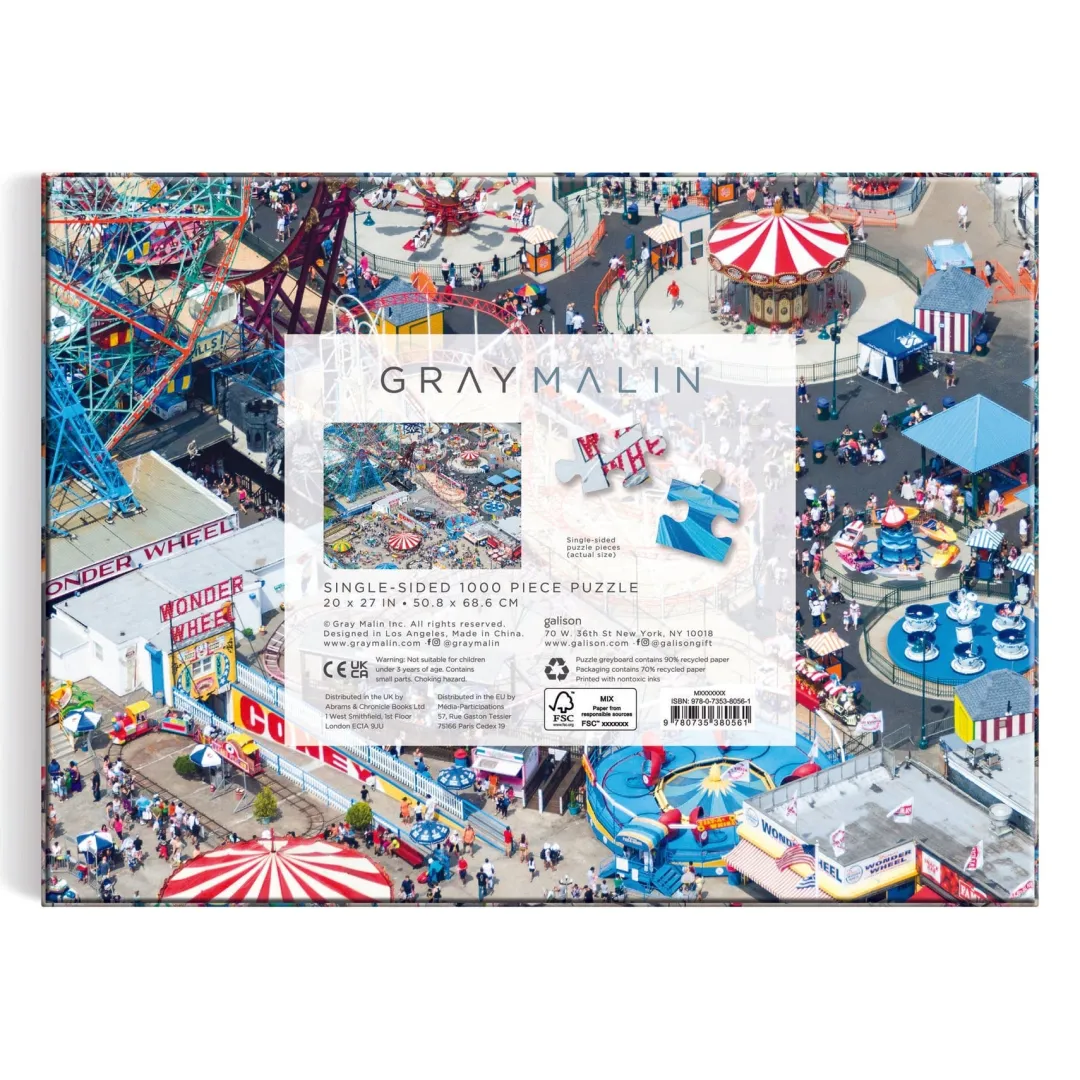 Galison Gray Malin 1000 Piece Puzzle Coney Island