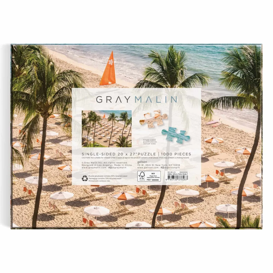 Galison Gray Malin The Beach Club 1000 Piece Puzzle