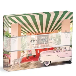Galison Gray Malin The Dogs at the Beverly Hills Hotel 500 Piece Double-Sided Puzzle
