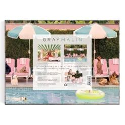 Galison Gray Malin The Dogs at the Beverly Hills Hotel 500 Piece Double-Sided Puzzle