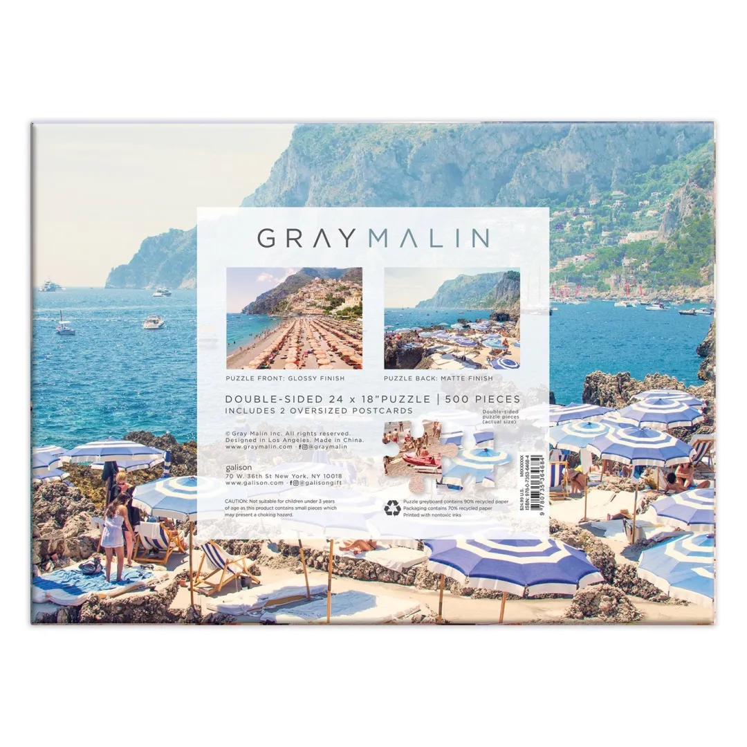 Galison Gray Malin The Italy Double-Sided 500 Piece Jigsaw Puzzle