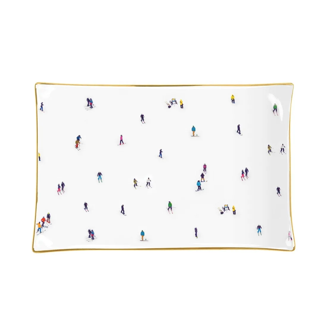 Galison Gray Malin The Skiers Porcelain Tray
