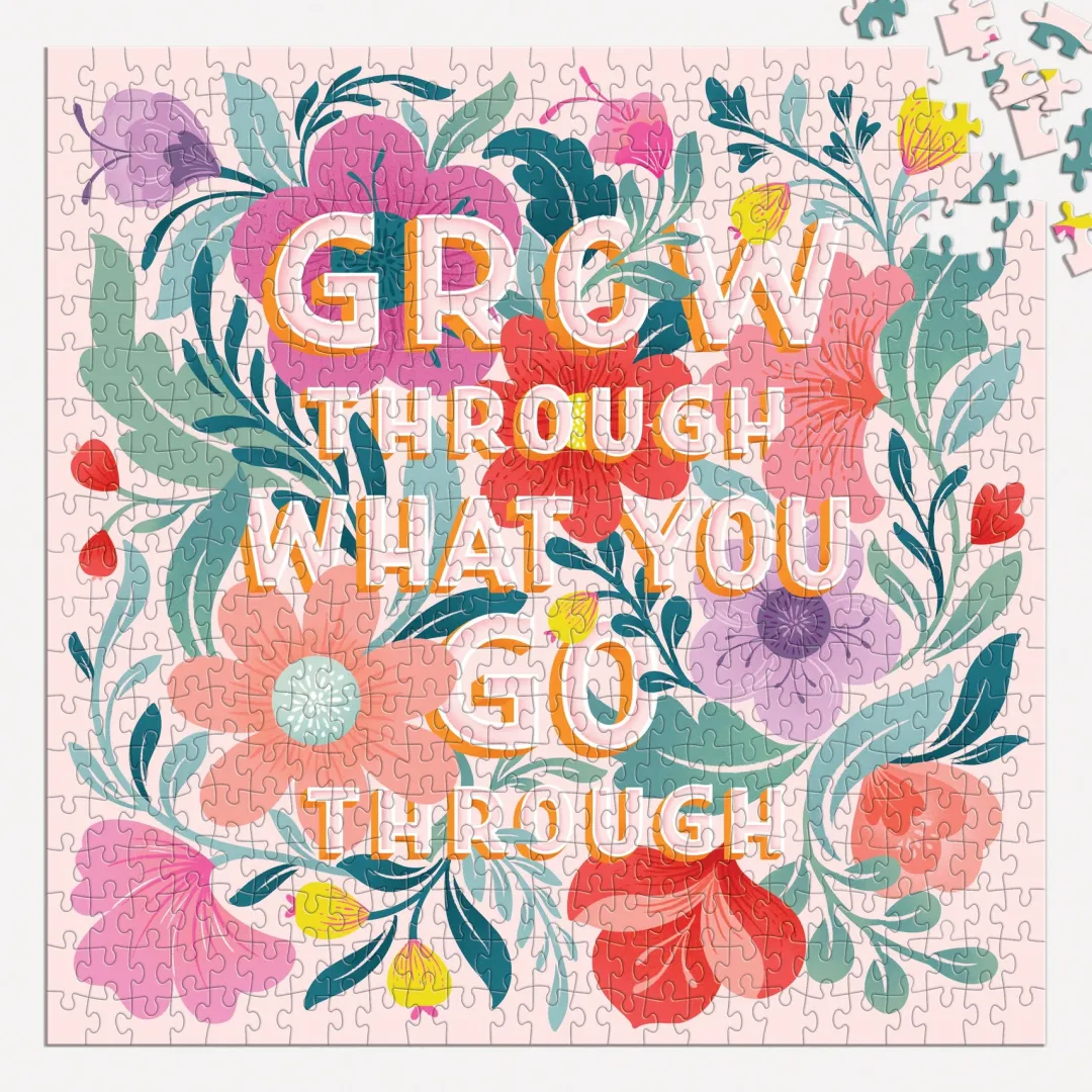 Galison Grow Through What You Go Through 500 Piece Puzzle