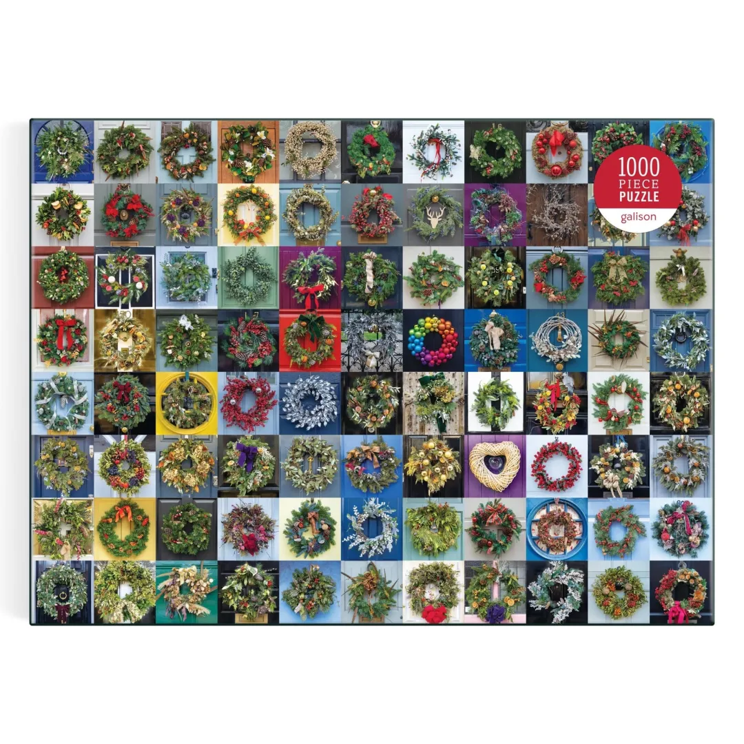 Galison Handmade Wreaths 1000 Piece Puzzle