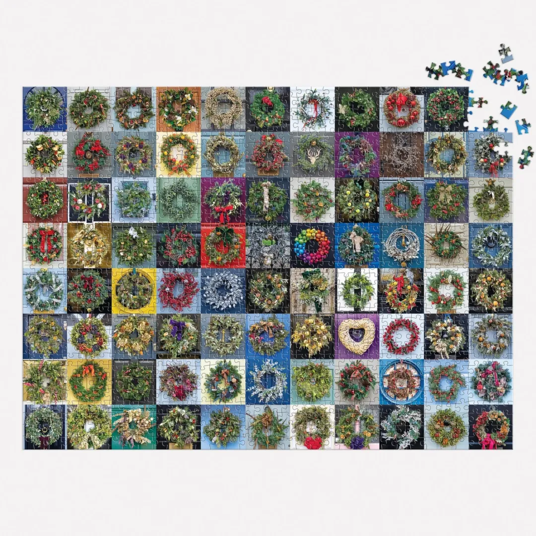 Galison Handmade Wreaths 1000 Piece Puzzle