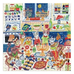 Galison Happy Hanukcats 500 Piece Puzzle