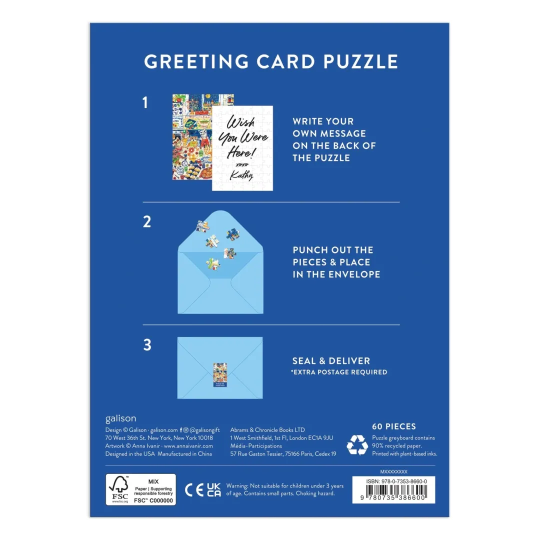 Galison Happy Hanukcats Greeting Card Puzzle