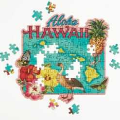 Galison Hawaii Mini Shaped Jigsaw Puzzle