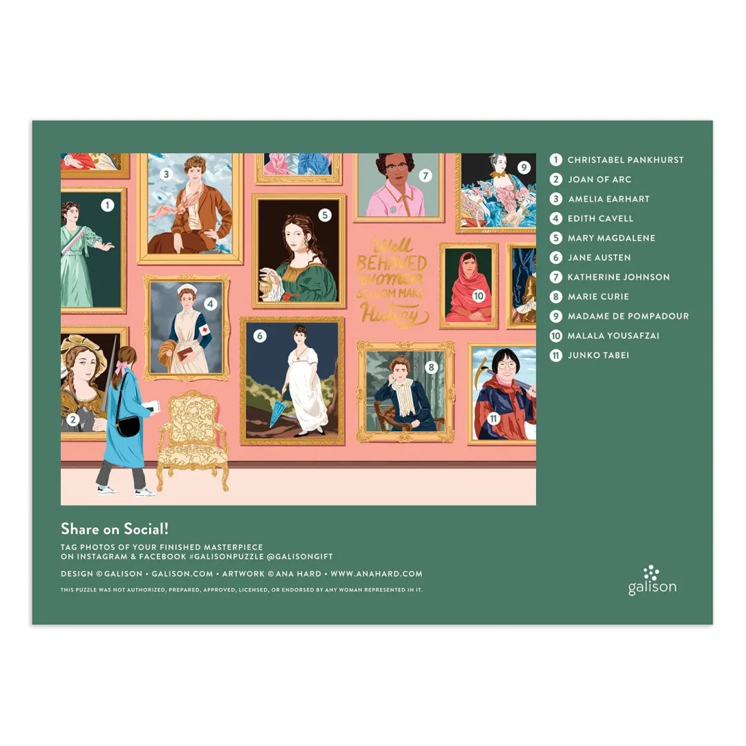 Galison Herstory Museum 1000 Piece Foil Jigsaw Puzzle