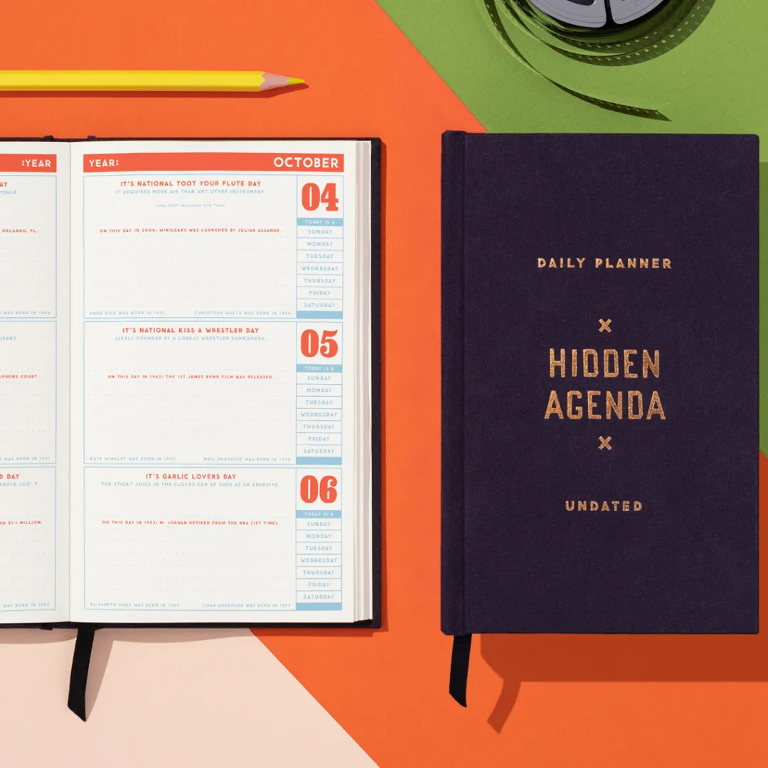 Galison Hidden Agenda Undated Mini Planner