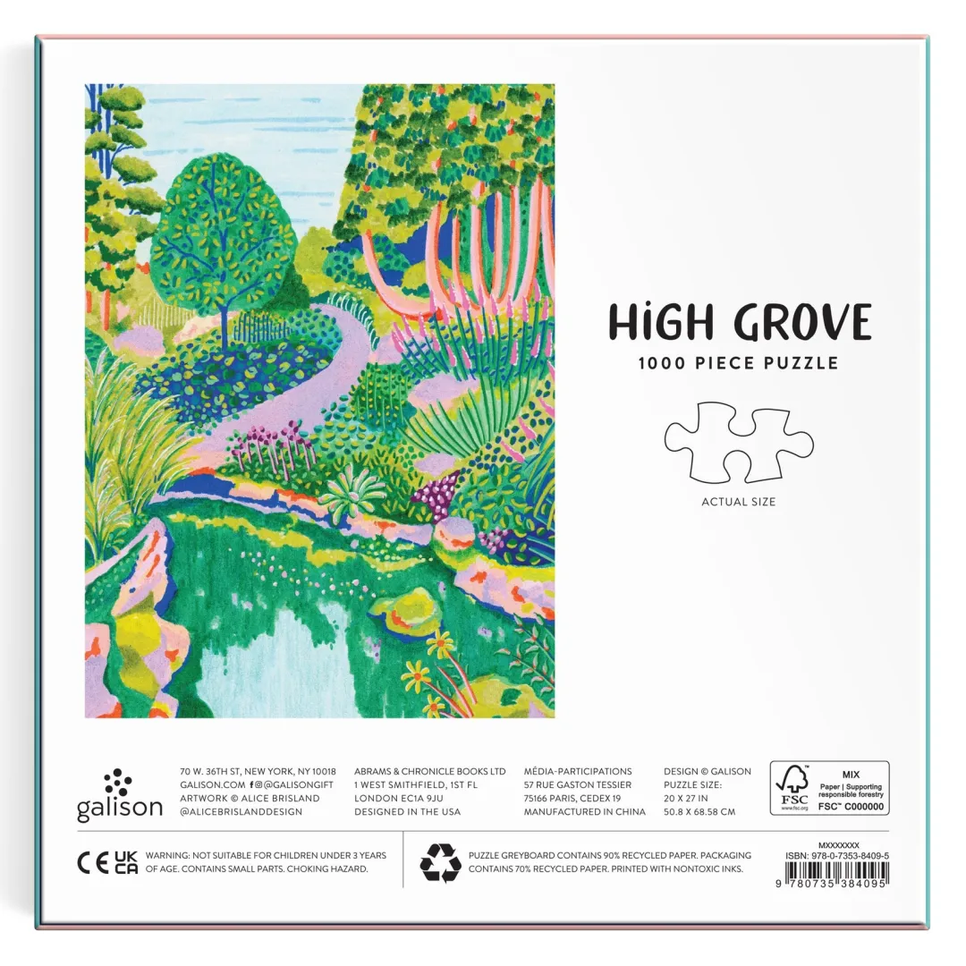Galison High Grove 1000 Piece Puzzle in Square Box