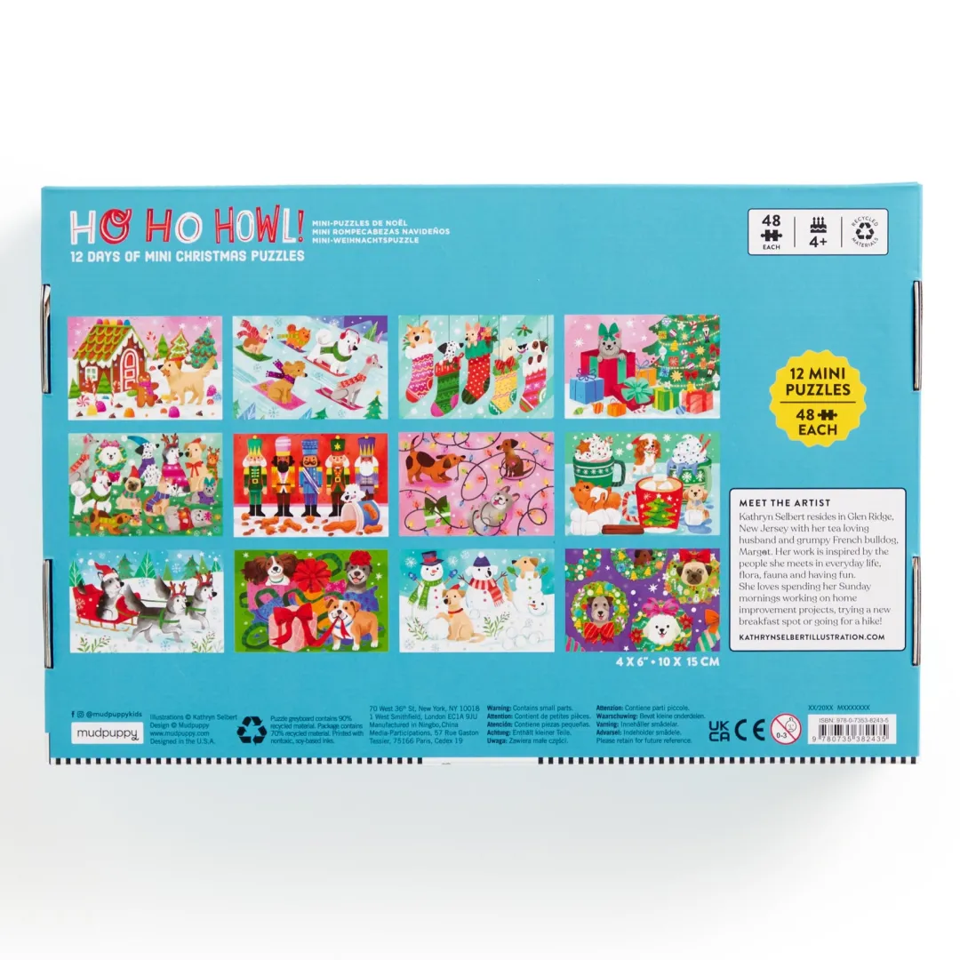 Galison Ho Ho Howl! Countdown Puzzle Set