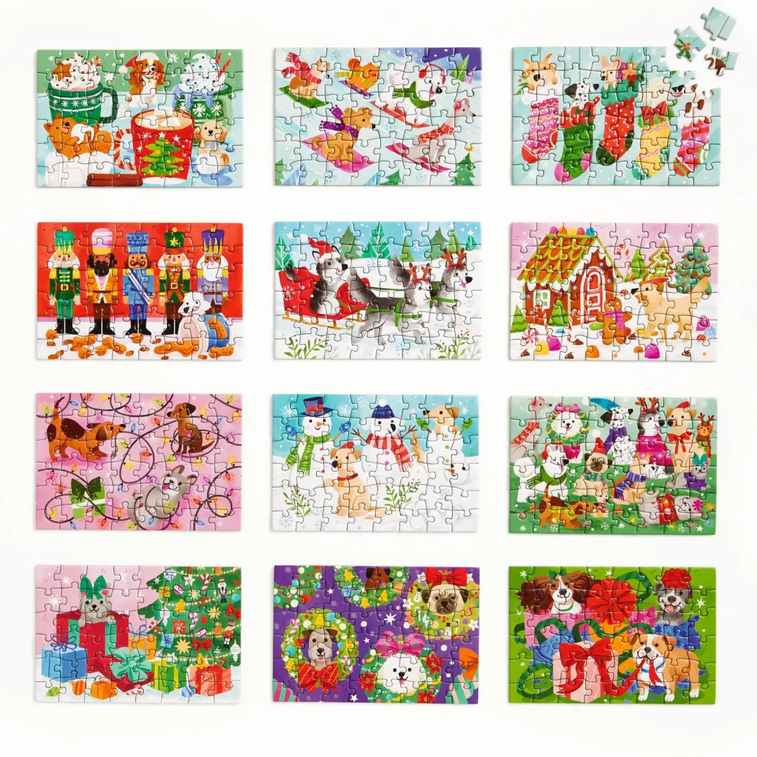 Galison Ho Ho Howl! Countdown Puzzle Set