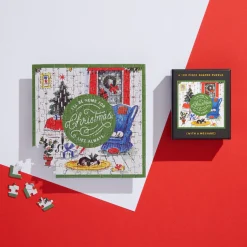 Galison Home For Christmas 100 Piece Mini Shaped Puzzle