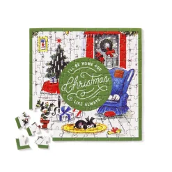 Galison Home For Christmas 100 Piece Mini Shaped Puzzle