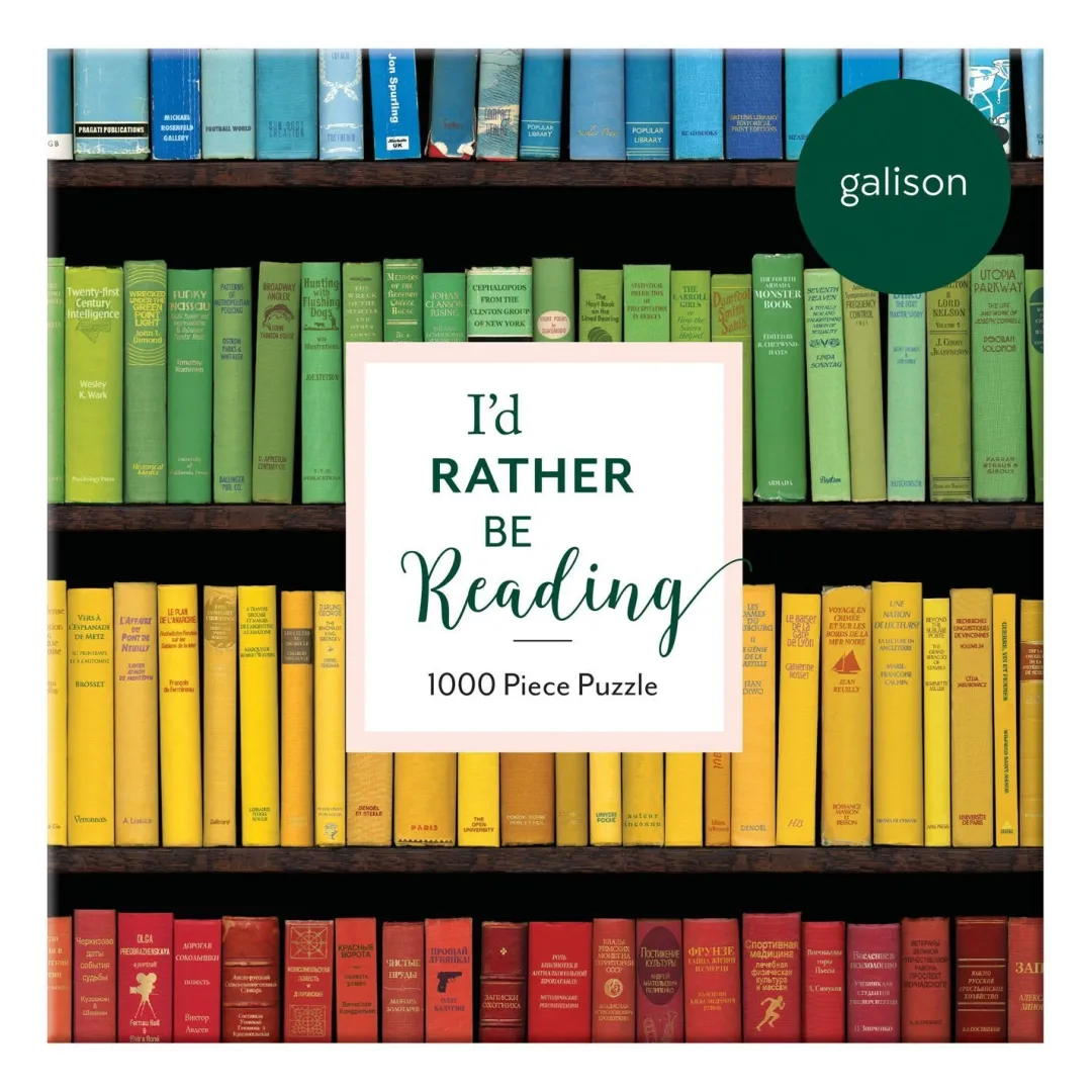 Galison I'd Rather Be Reading 1000 Piece Jigsaw Puzzle
