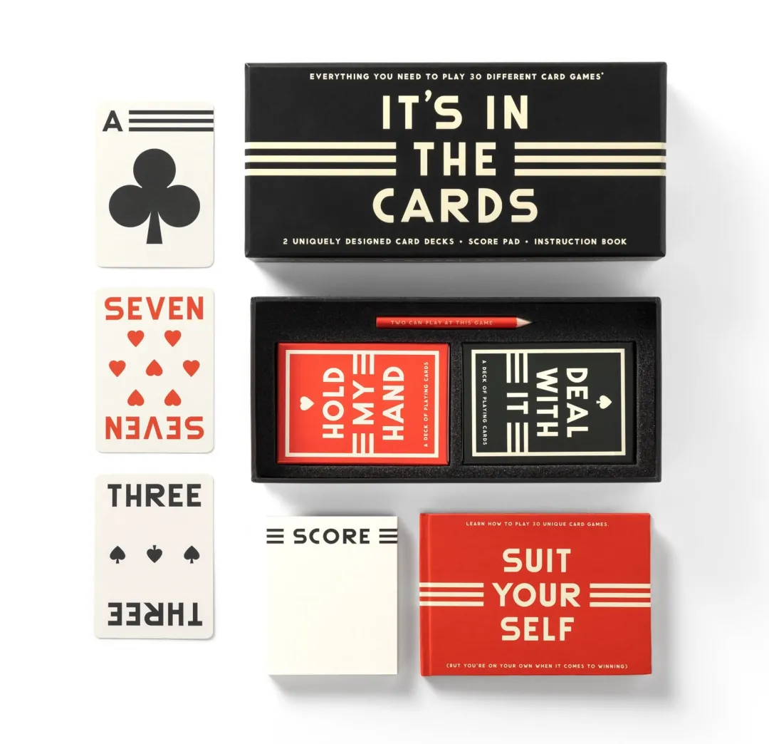 Galison It's In The Cards Playing Card Game Set