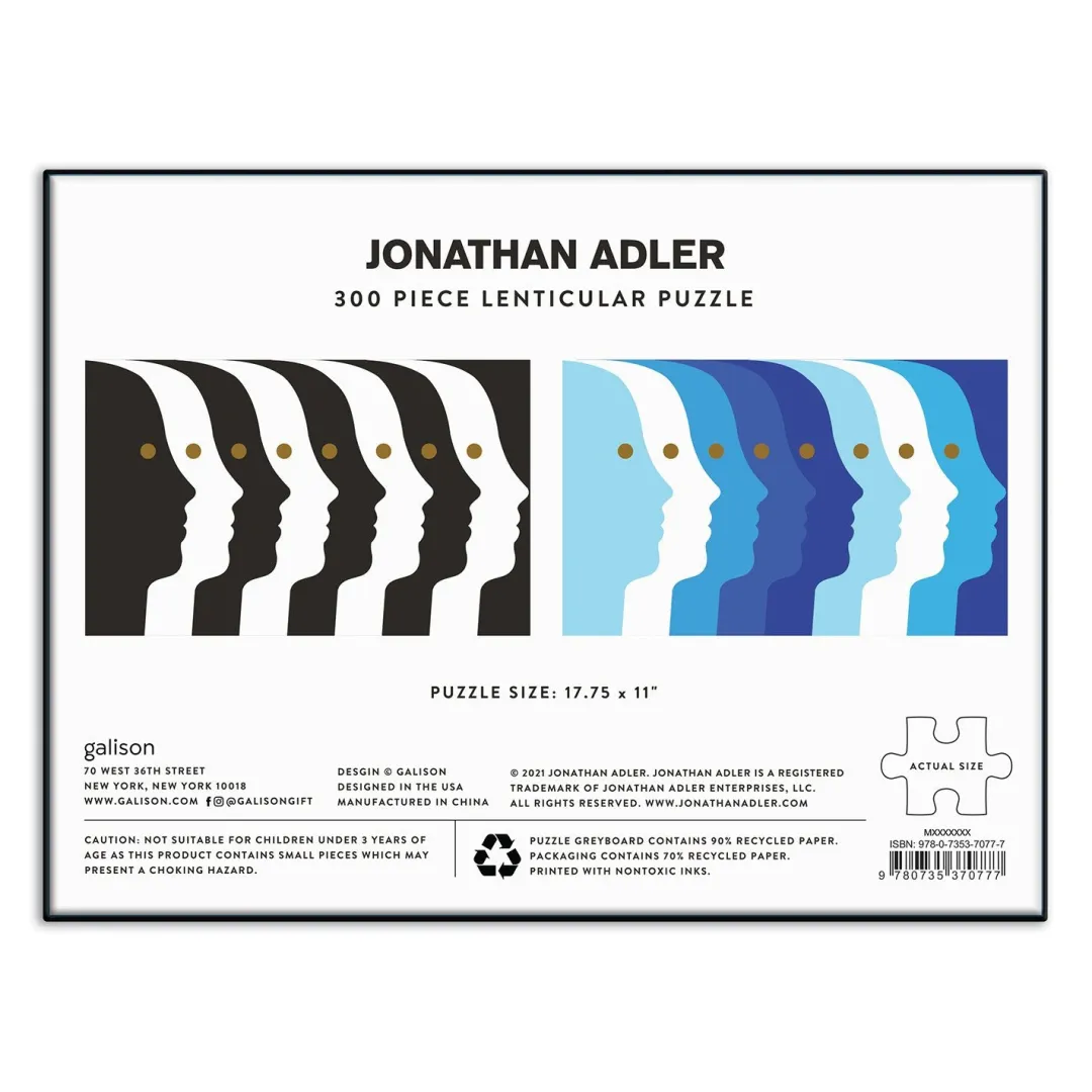 Galison Jonathan Adler Atlas 300 Piece Lenticular Jigsaw Puzzle