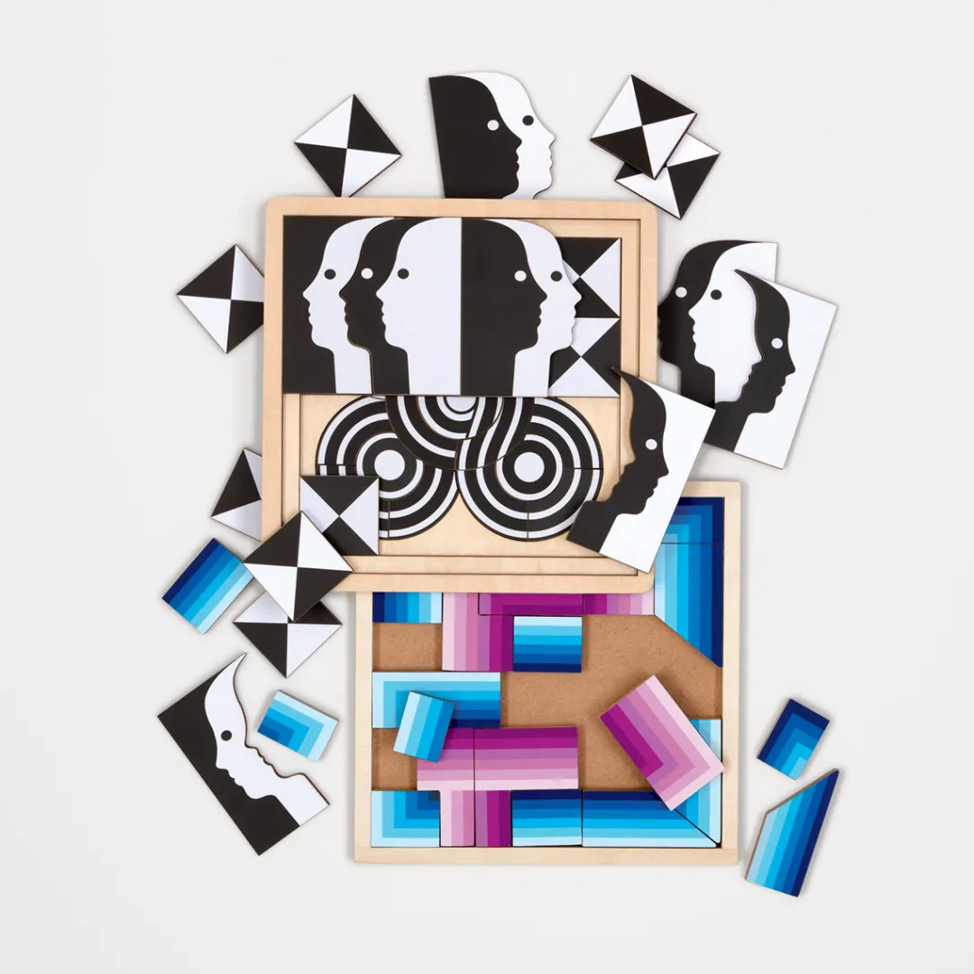 Galison Jonathan Adler Atlas Layered Wooden Jigsaw Puzzle Set