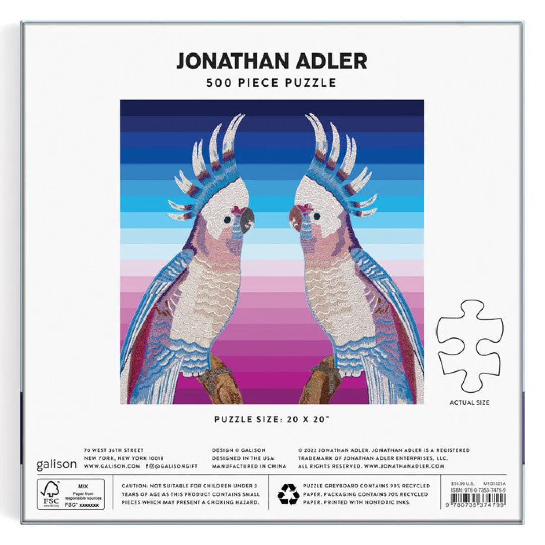 Galison Jonathan Adler Parrots 500 Piece Puzzle