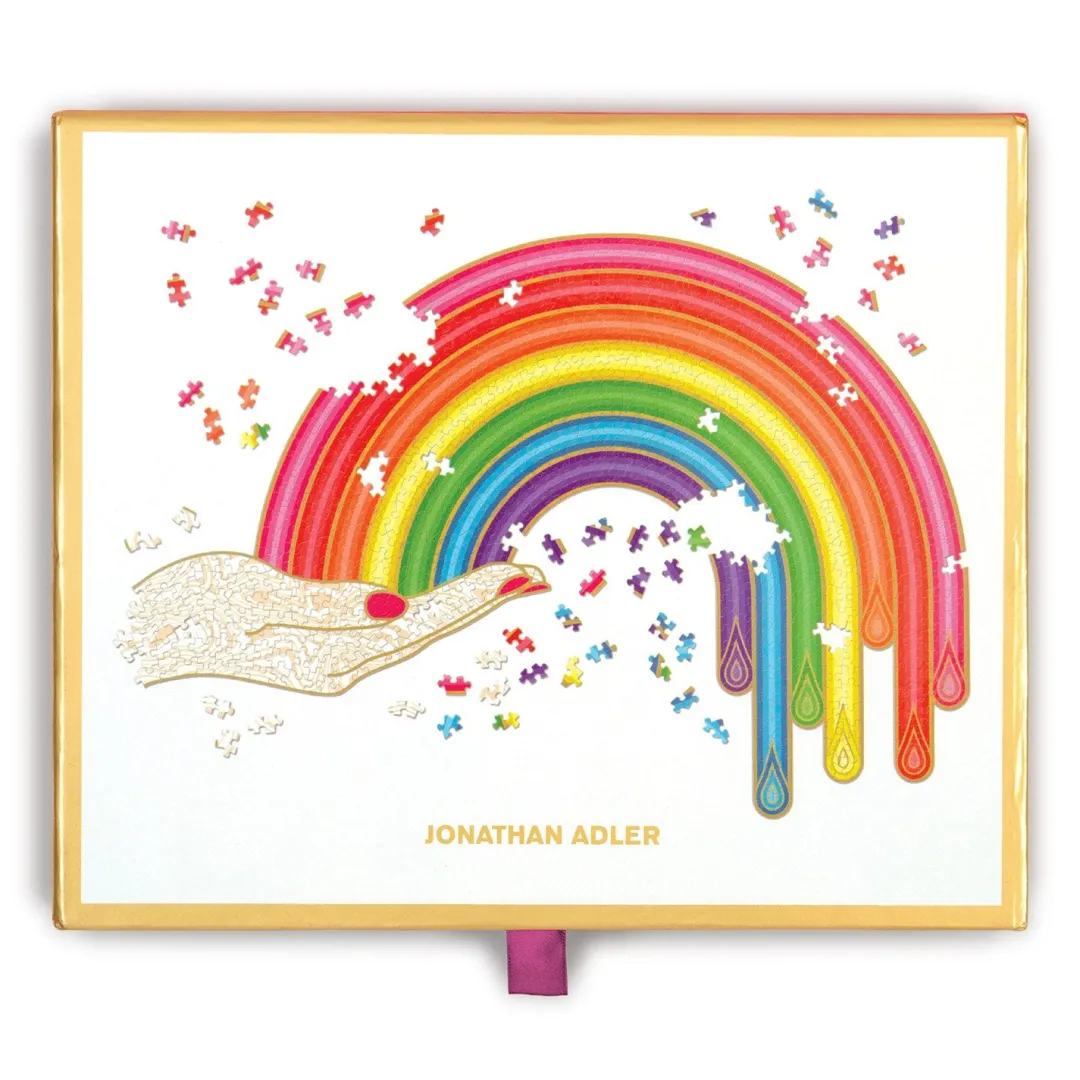 Galison Jonathan Adler Rainbow Hand 750 Piece Shaped Jigsaw Puzzle