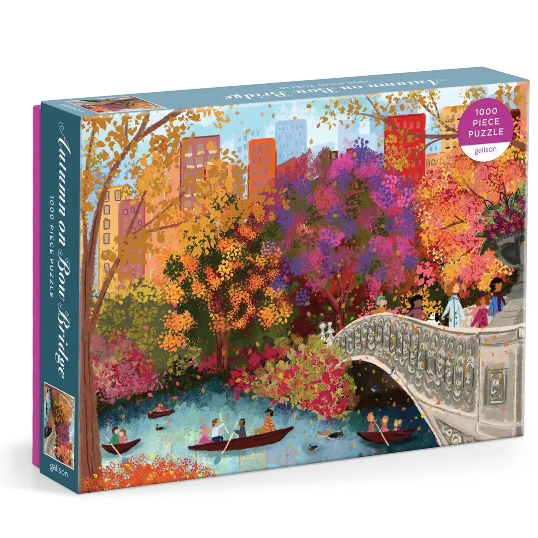 Galison Joy Laforme Autumn on Bow Bridge 1000 Piece Puzzle