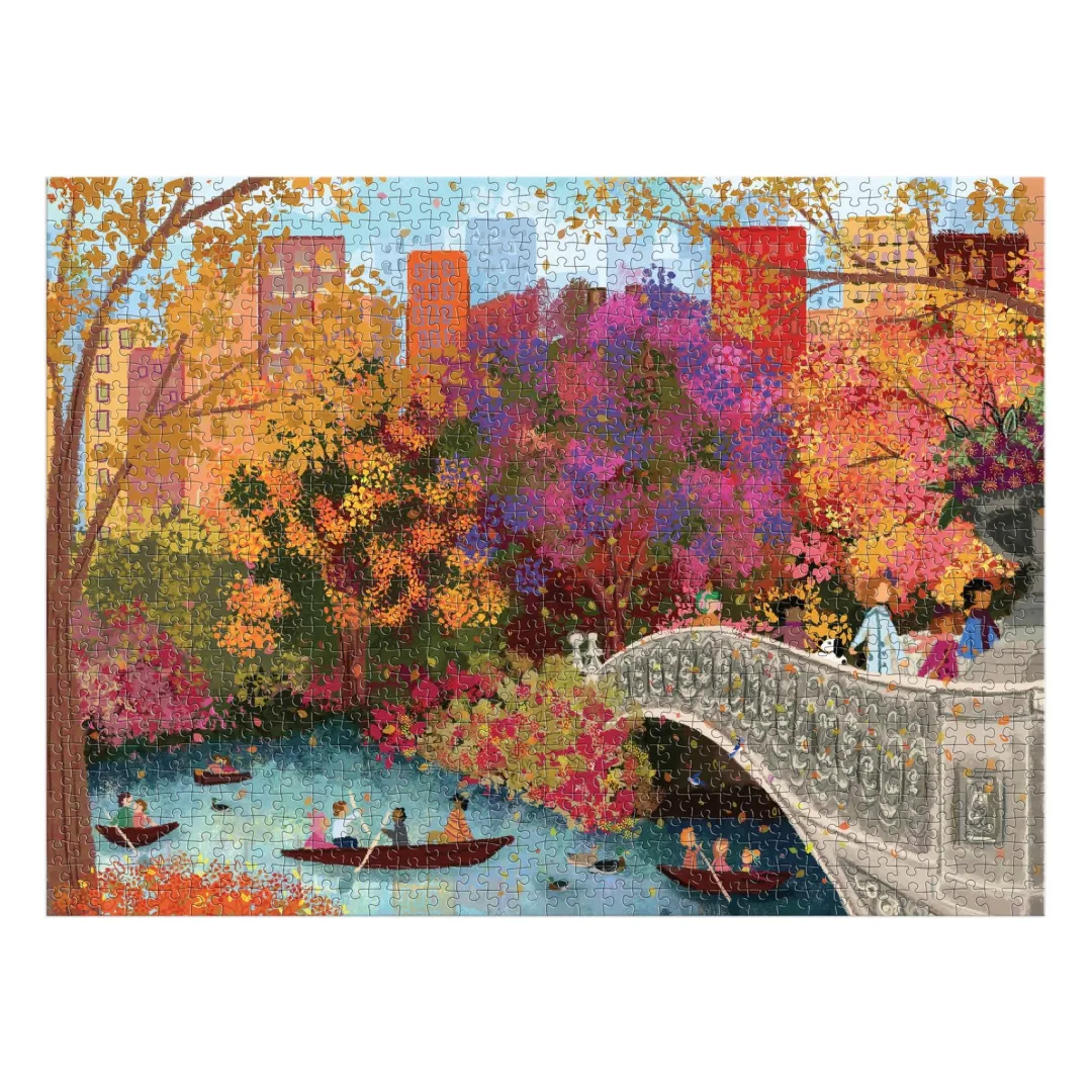 Galison Joy Laforme Autumn on Bow Bridge 1000 Piece Puzzle