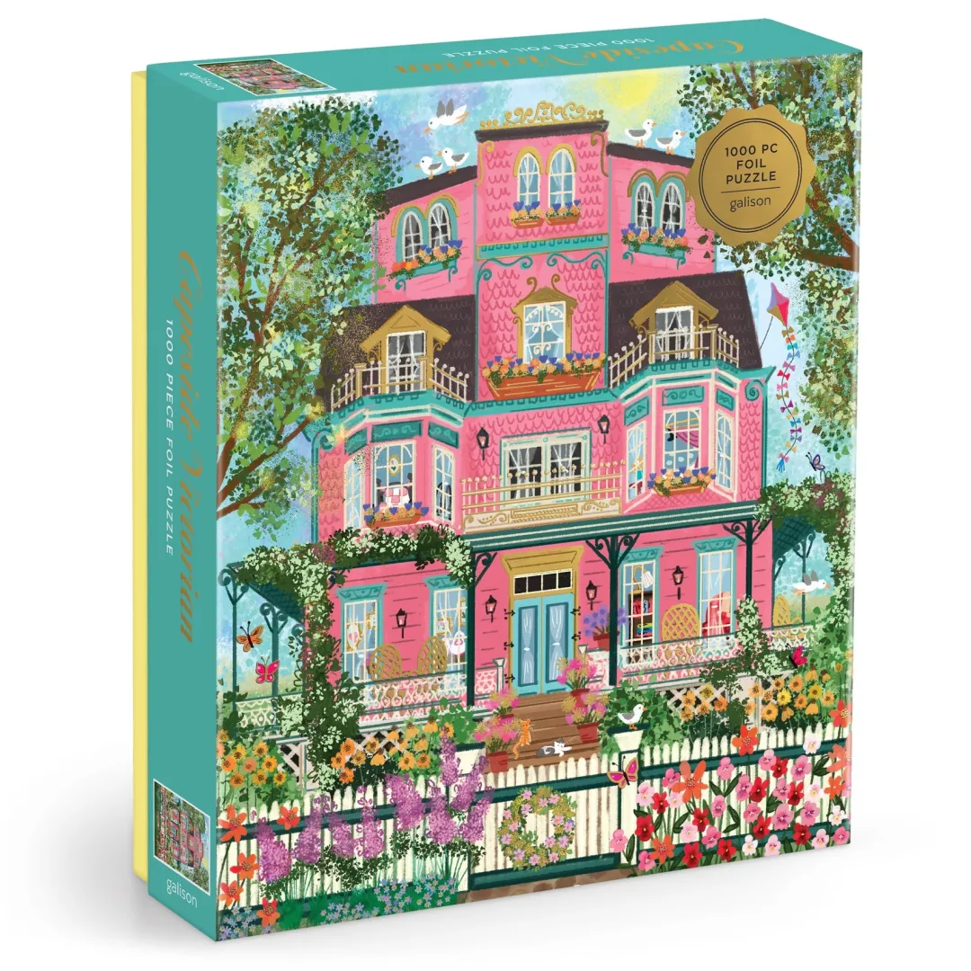 Galison Joy Laforme Capeside Victorian 1000 Piece Foil Puzzle