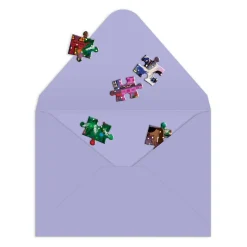 Galison Joy Laforme Christmas Square Greeting Card Puzzle