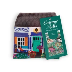 Galison Joy Laforme Cottage Hills Packable Nylon Tote Bag
