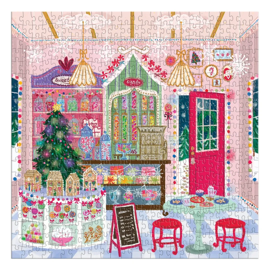 Galison Joy Laforme Gingerbread Cottage 500 Piece Puzzle In A House