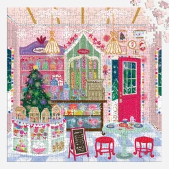 Galison Joy Laforme Gingerbread Cottage 500 Piece Puzzle In A House