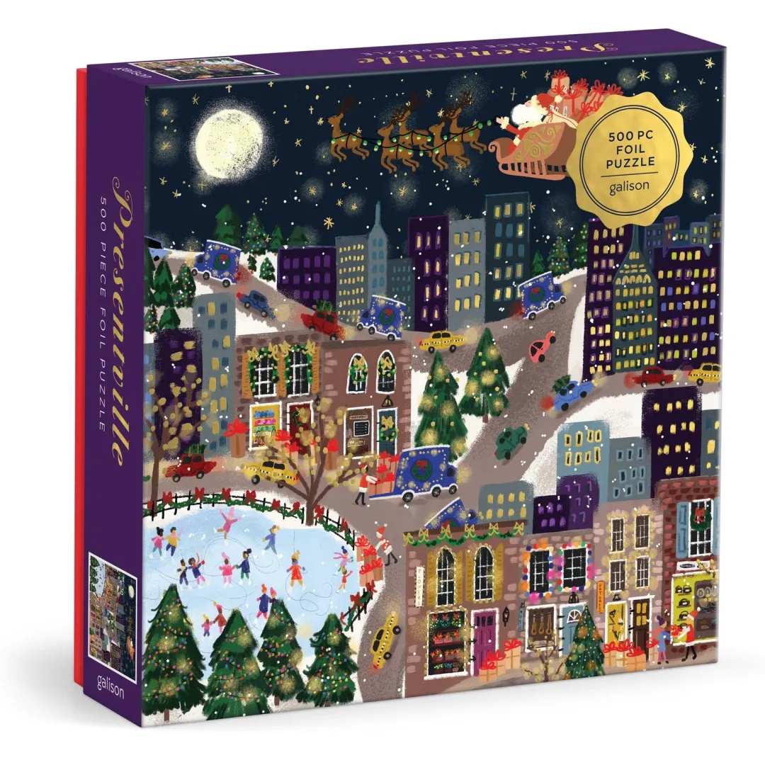 Galison Joy Laforme Presentville 500 Piece Foil Puzzle