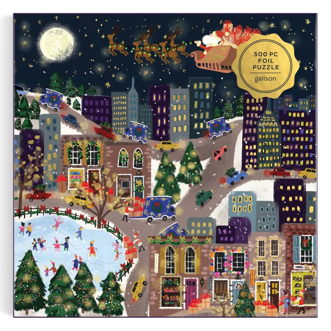 Galison Joy Laforme Presentville 500 Piece Foil Puzzle