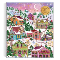 Galison Joy Laforme Snowcap Village 1000 Piece Foil Puzzle