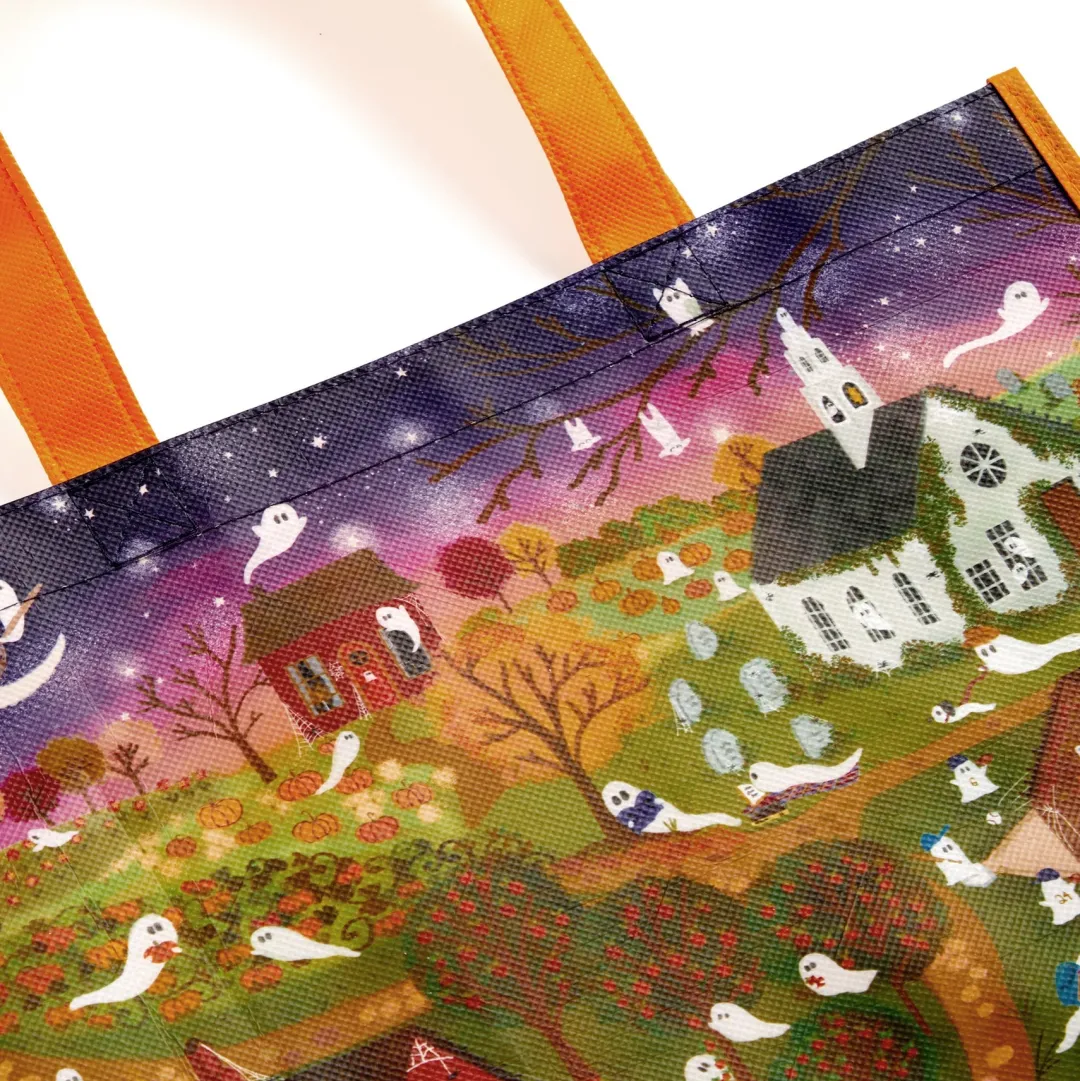 Galison Joy Laforme Spooky Village Reusable Shopping Bag