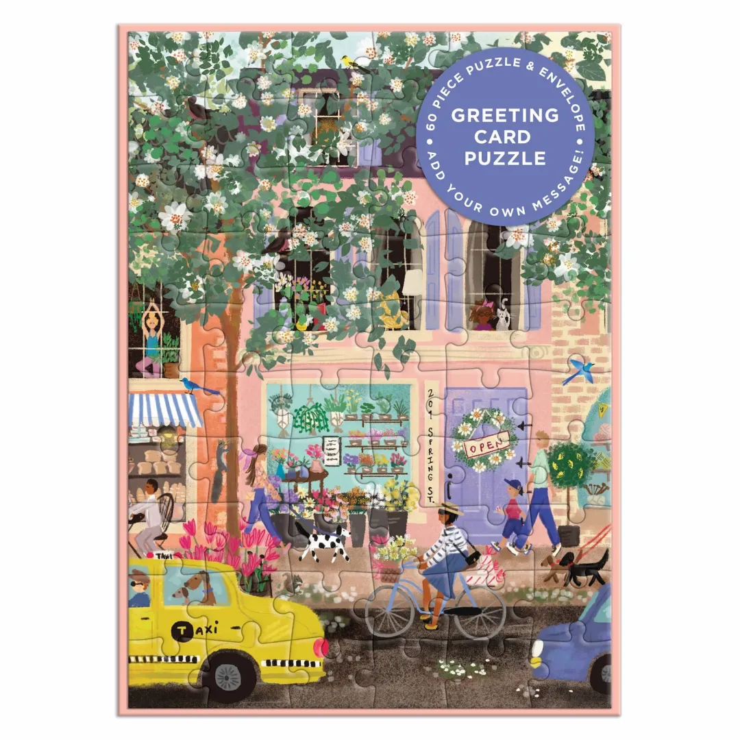 Galison Joy Laforme Spring Street Greeting Card Puzzle