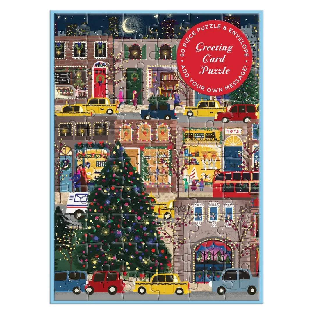 Galison Joy Laforme Winter Lights Greeting Card Puzzle