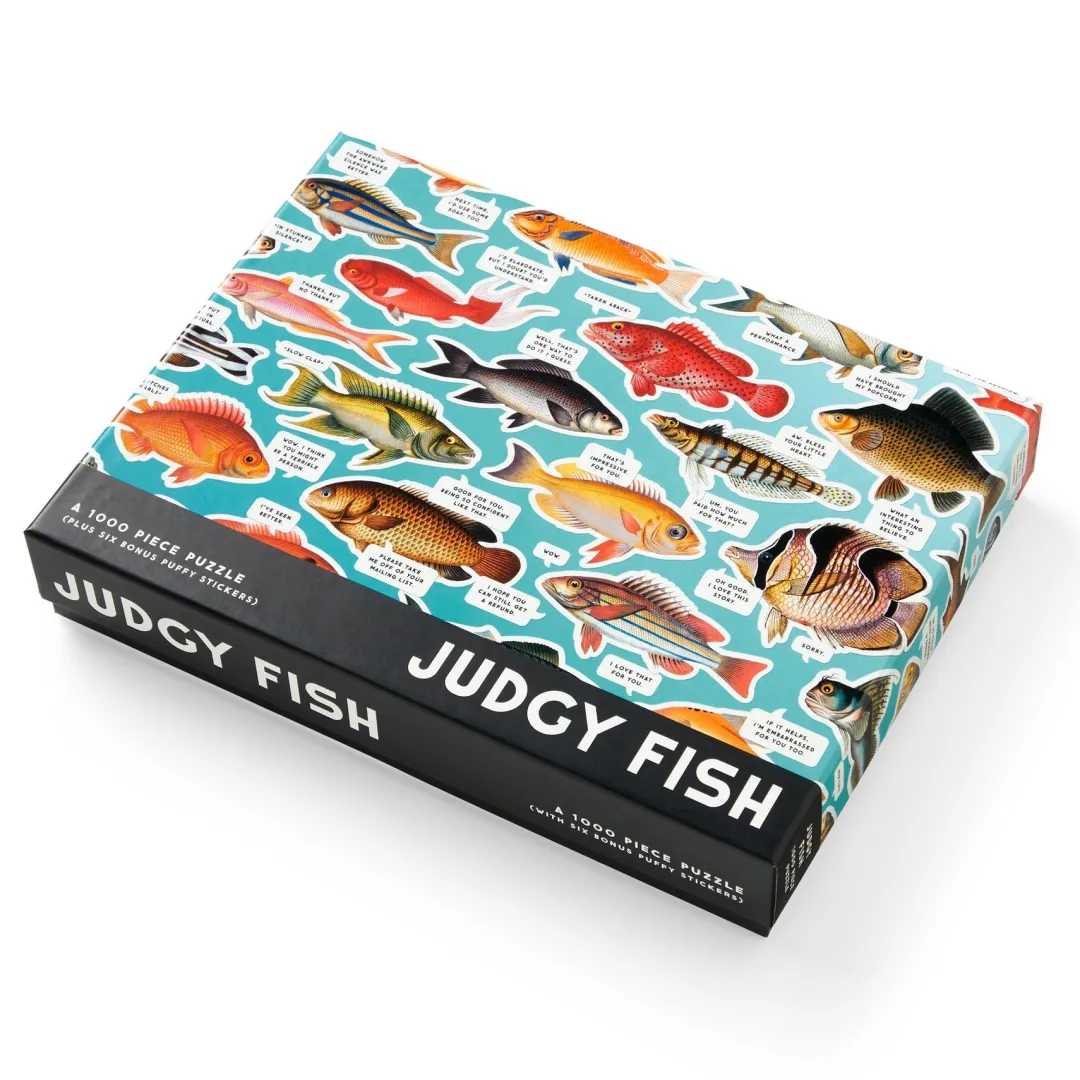 Galison Judgy Fish 1000 Piece Puzzle