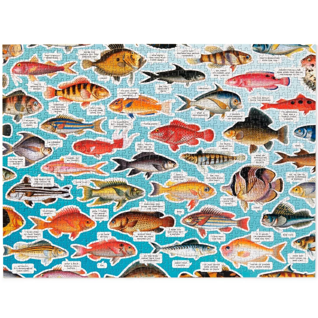 Galison Judgy Fish 1000 Piece Puzzle